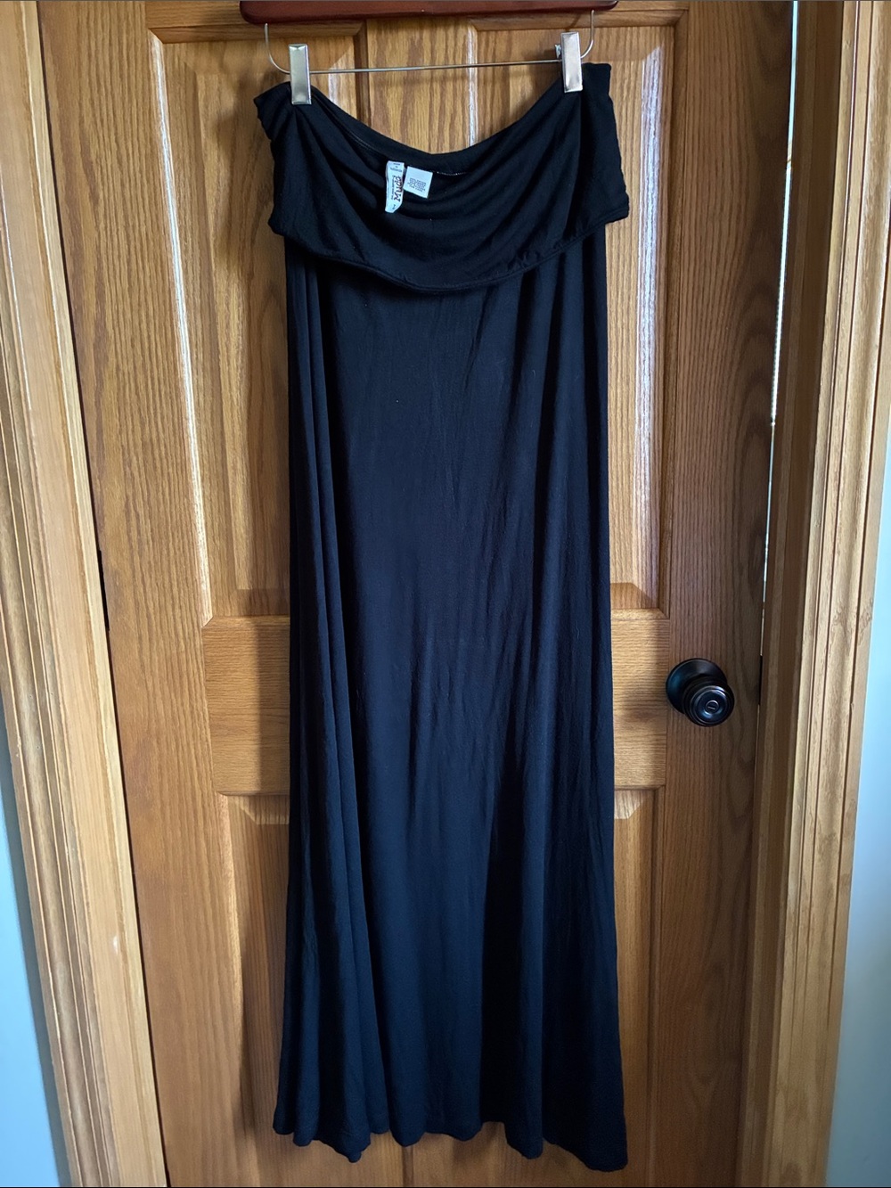 Mudd Black Foldover Waist Maxi Skirt